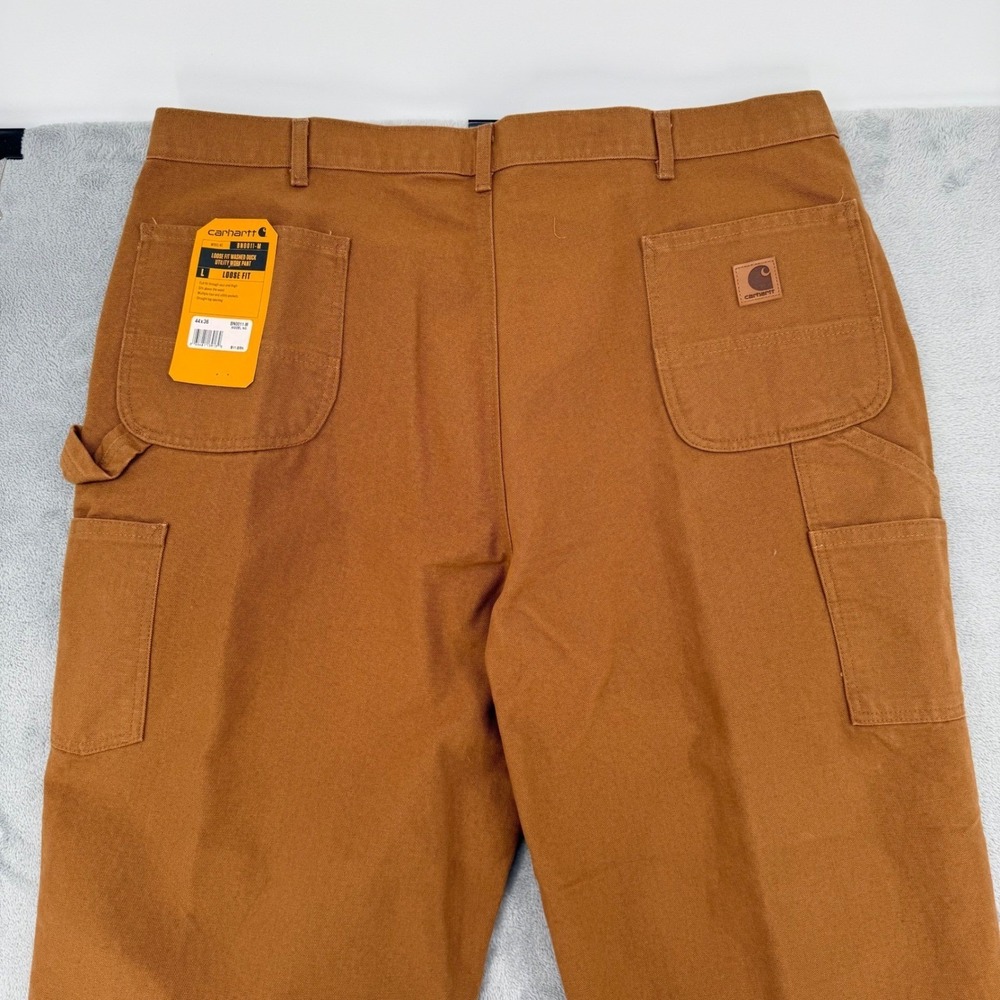 Carhartt Mens 44x36 Brown‎ Loose Fit Canvas Work Pants B11-BRN New W Tags - Picture 8 of 10